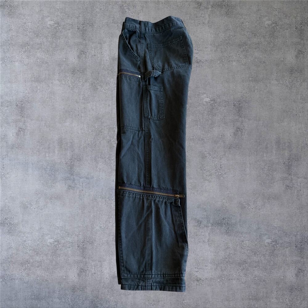 J Galt Brandy Melville Shanghai Cargo Pants Black Wide Leg Utility Y2K Sz Sm - Picture 4 of 11